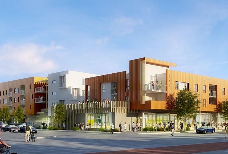 Rendering of the La Veranda community, developed in partnership between Abode Communities and the Los Angeles County Metropolitan Transportation Authority