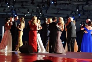 President Trump, Vice President Pence and their children dance at the Liberty Ball