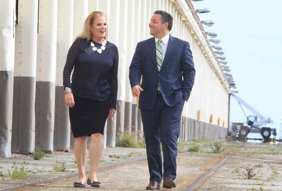AltaSea Executive Director Jenny Krusoe and Councilman Joe Buscaino