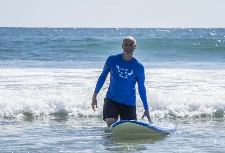 Chip Conley surfing in Todos Santos, Baja Mexicocredit: Nina Dietzel