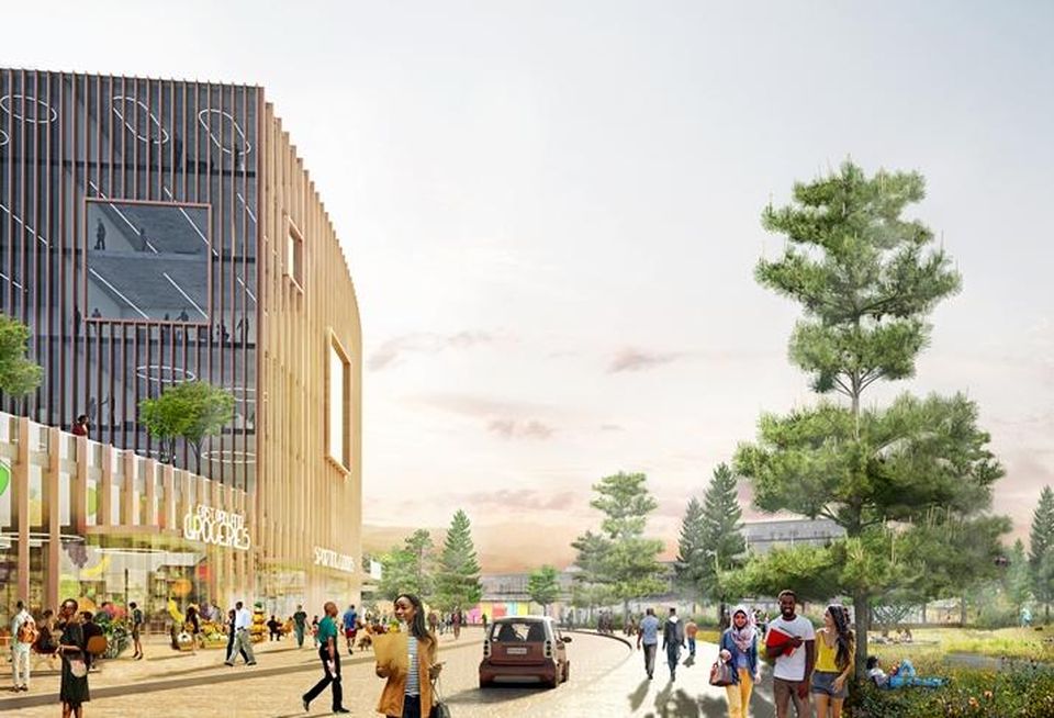 Rendering of retail possibilities at the Coliseum site