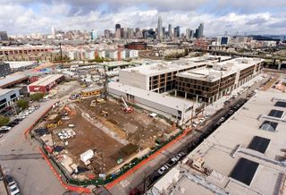 The site for California College of the Arts' new student housing building in San Francisco