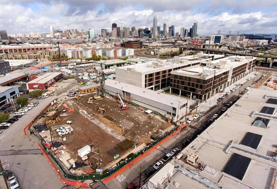 The site for California College of the Arts' new student housing building in San Francisco