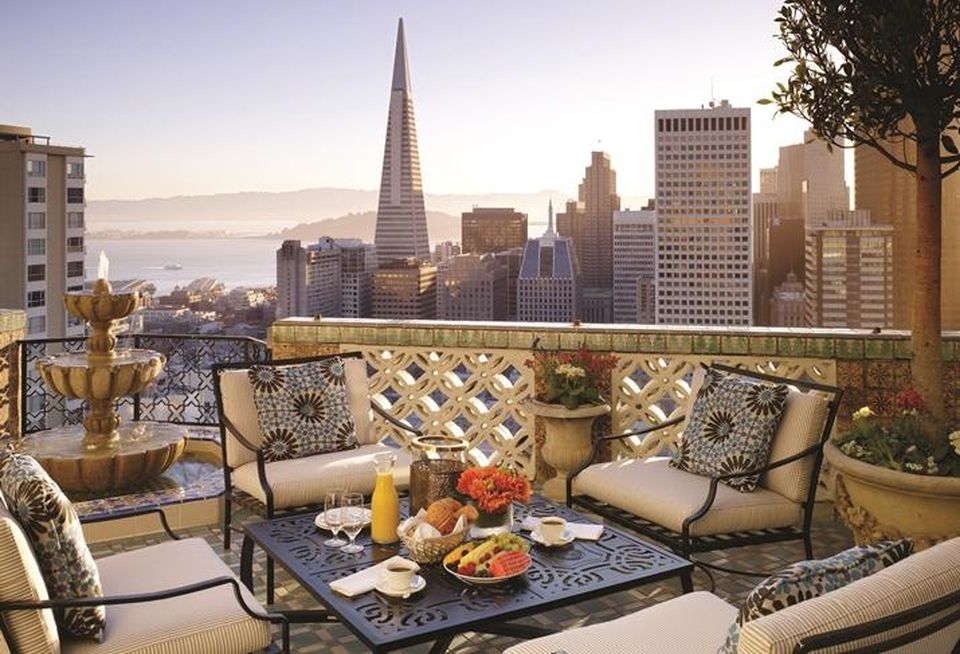 Fairmont San Francisco's penthouse suite terracecredit: Fairmont San Francisco