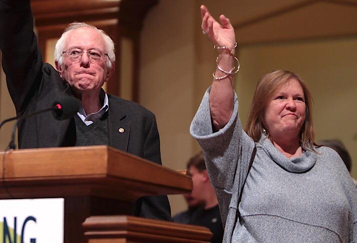 Sen. Bernie Sanders and his wife, Jane O'Meara Sanders.