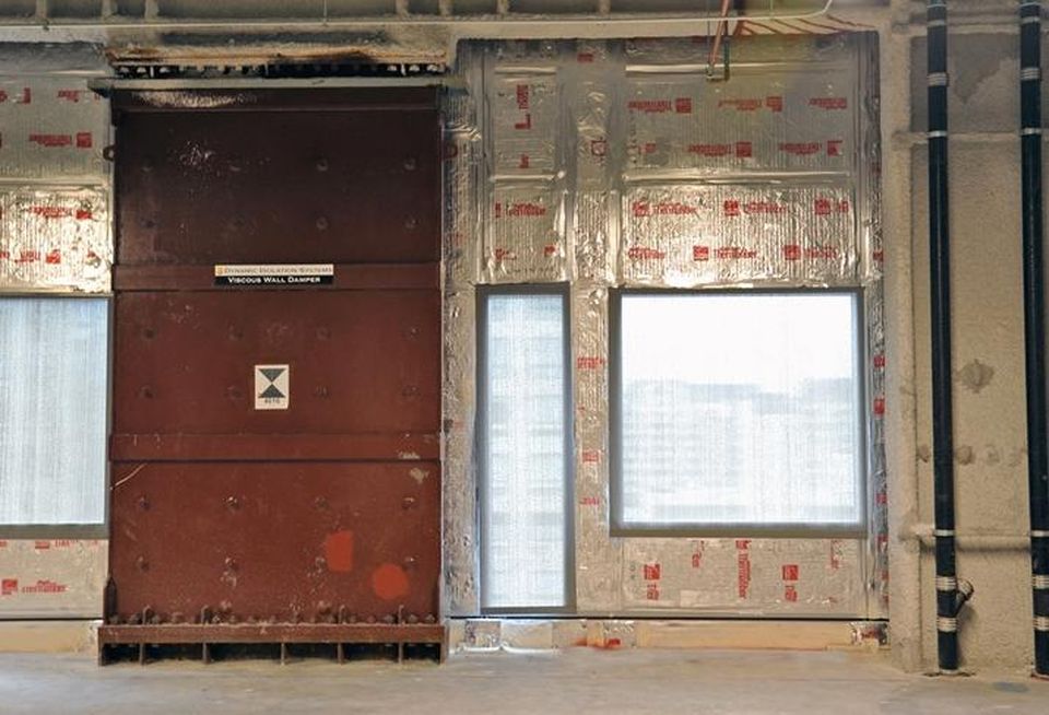 An example of one of the viscous wall dampers