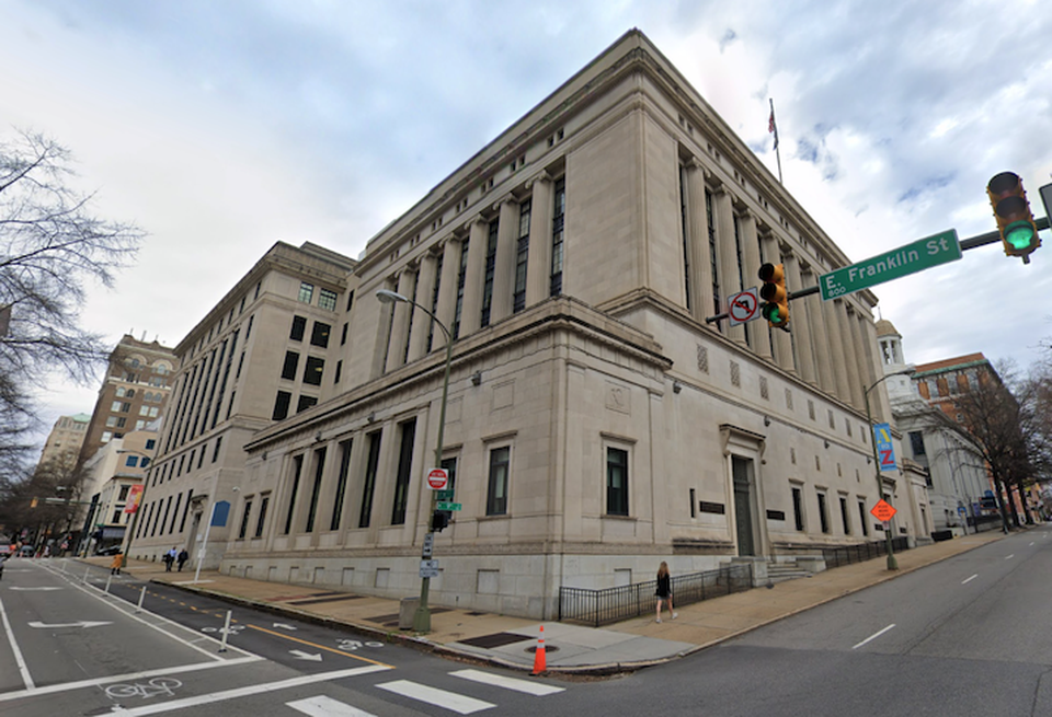 The Virginia Supreme Court building in Richmond. 