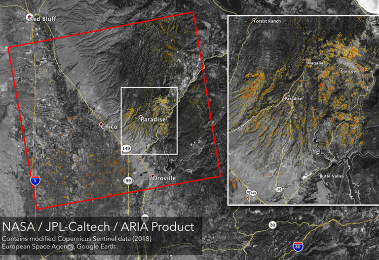 Damage from the Camp Fire in Northern California, the deadliest and most destructive fire in state history