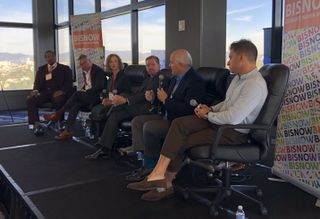 Culver City Chamber of Commerce's Colin Diaz, Hackman Capital Partners' Ryan Smith, Karney Properties' Aliza Karney Guren, Newmark Knight Frank's Kevin Lachoff, Lowe Enterprises' Tom Wulf and Runyon Group's Joseph Miller