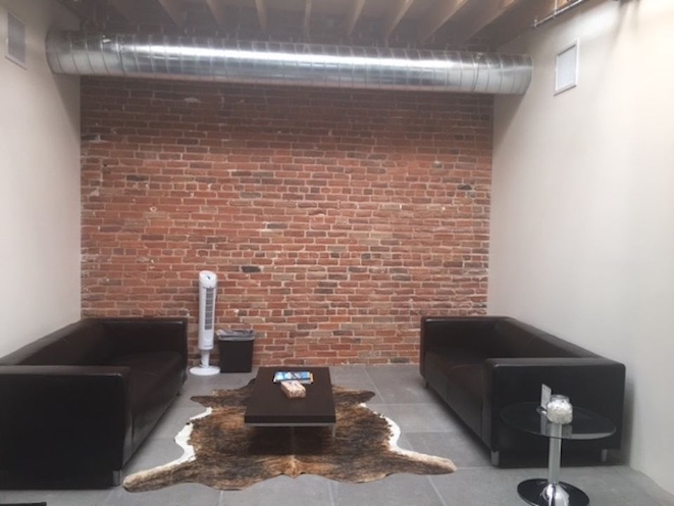 A collaborative workspace in NIMBL's office at Steam on the Platte