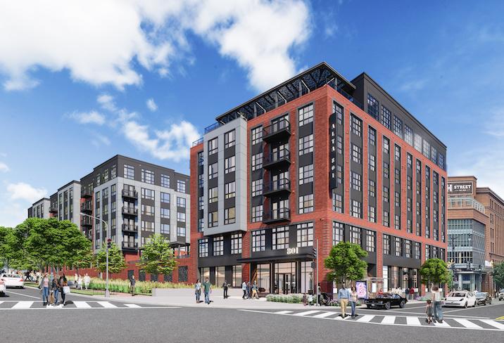 A rendering of the 327-unit Alta 801 building at 801 New Jersey Ave. NW. 