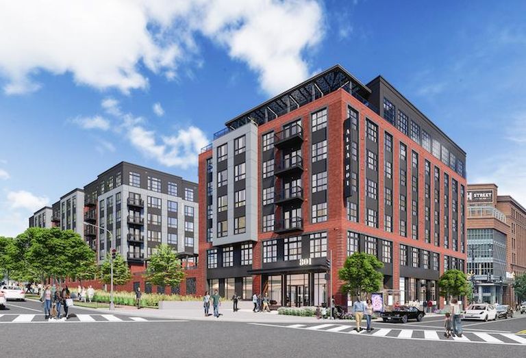 A rendering of the 327-unit Alta 801 building at 801 New Jersey Ave. NW. 