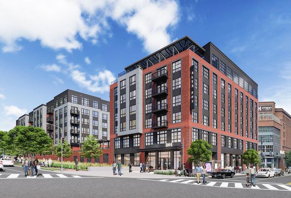 A rendering of the 327-unit Alta 801 building at 801 New Jersey Ave. NW.