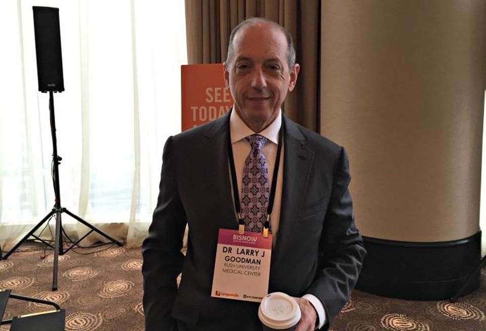Dr Larry Goodman, CEO of Rush University Medical Center, was the keynote speaker at Bisnow's 5th annual healthcare real estate event in Chicago.
