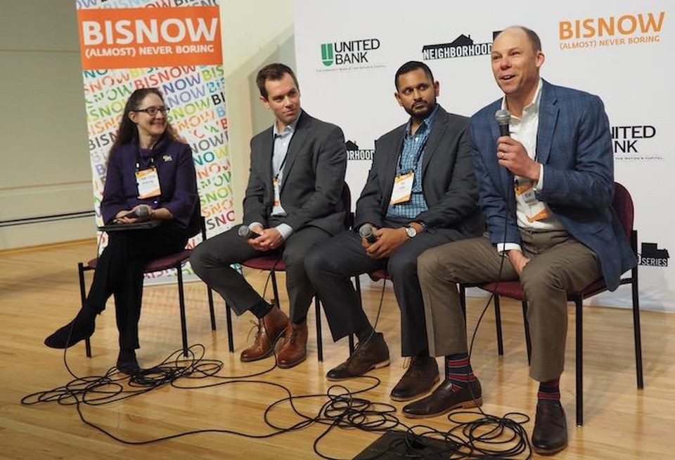 MCEDC's Lynne Stein Benzion, Scheer Partners' Matthew Brady, DPR Construction's Raj Vora and Stonebridge's Kent Marquis