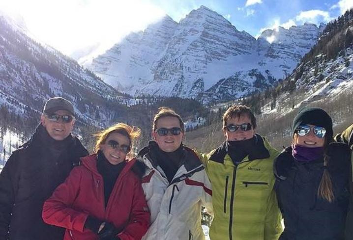 LPC EVP Mark Dickenson, Cammy Dickenson, John Dickenson (Peloton), Charley Dickenson (HFF) and Melanie in Snowmass, CO