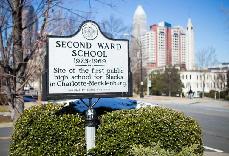 The former site of the Second Ward High School, built in 1923 and closed in 1969.