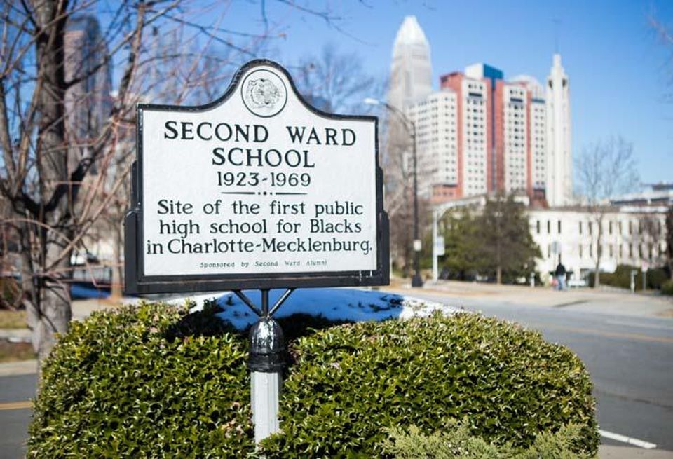 The former site of the Second Ward High School, built in 1923 and closed in 1969.