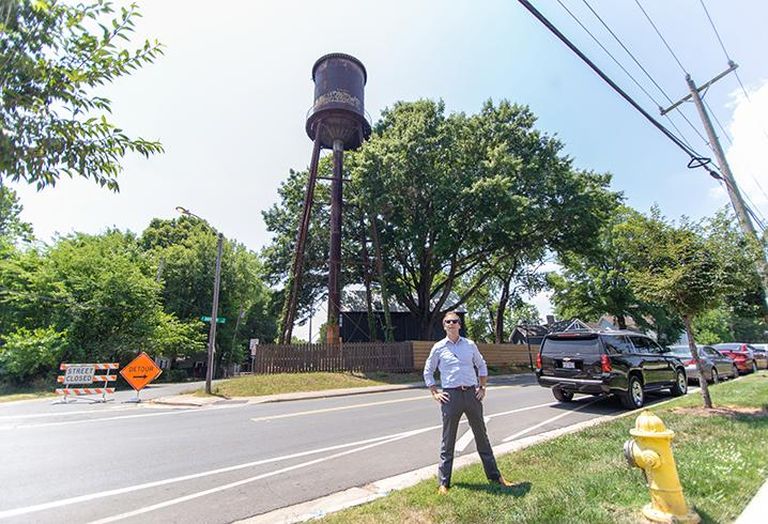 A.J. Klenk bought a water tower in Charlotte after neighbors voiced concerns about developers tearing it down.