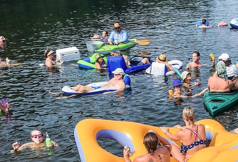 Eagle Lake residents at a party