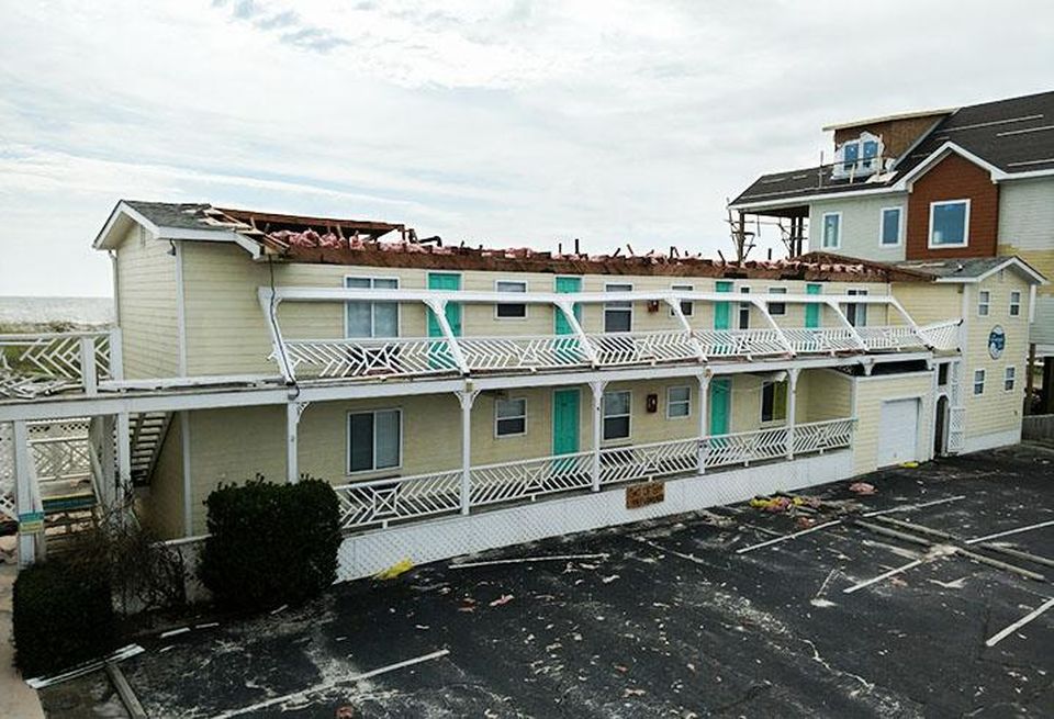 The Savannah Inn in Carolina Beach, N.C., suffered major damage after Hurricane Florence.