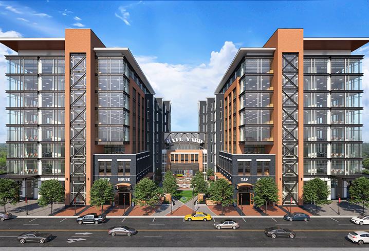 Construction is underway for The RailYard, South End’s latest mixed-use development for Beacon Partners.