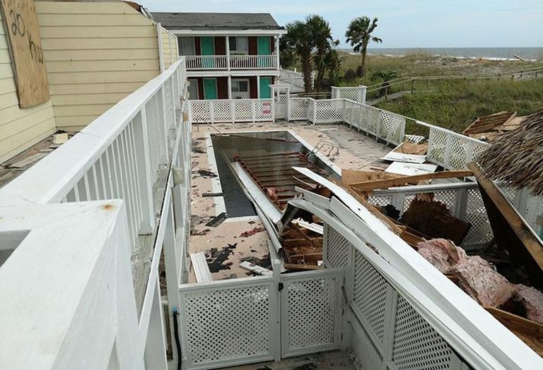 The Savannah Inn in Carolina Beach, N.C., after Hurricane Florence
