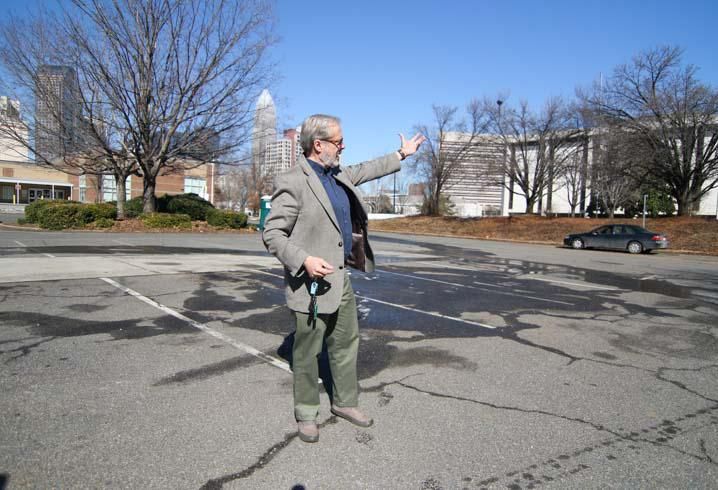 Historian Tom Hanchett in what was once Brooklyn Charlotte