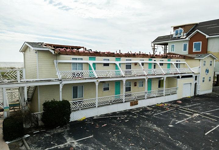 The Savannah Inn in Carolina Beach, N.C., suffered major damage after Hurricane Florence.