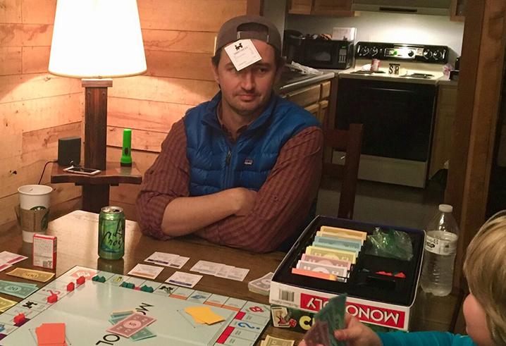 Aaron Ligon, Managing Principal, Broker-in-Charge, The Sterling Group. Photographic evidence of Aaron Ligon's most recent Monopoly win. 