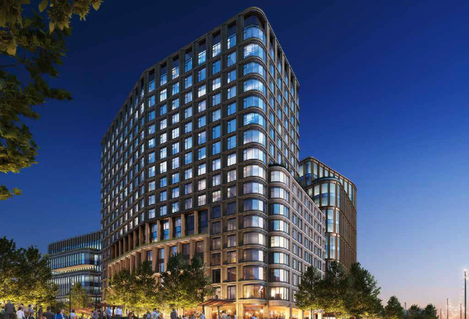 Rendering of Related Beal's Channelside development in Fort Point.