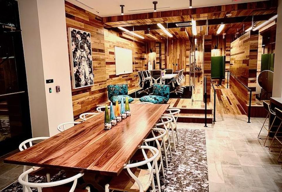 A common area in the Mission Lofts building.