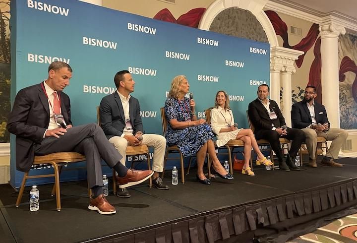 BXP’s Jake Stroman, WeWork’s Nicholas Demarinis, Urban Atlantic’s Vicki Davis, JLL’s Elizabeth Cooper, Jose Andrés Group’s Sam Bakhshandehpour and Downtown DC BID's Gerren Price.