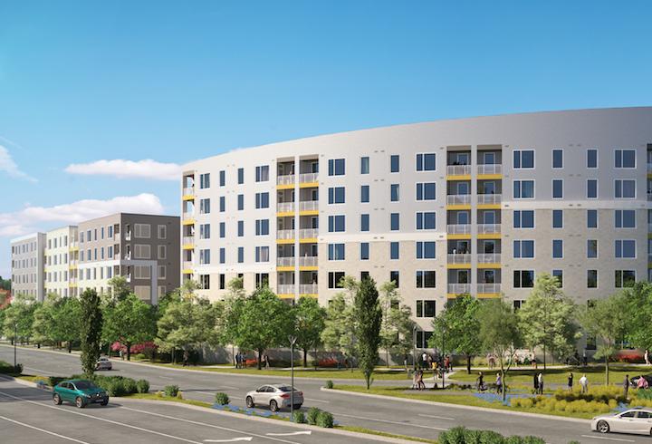 A rendering of Monday Properties' project at 2000 North Beauregard Street in Alexandria. 