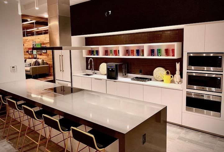 The kitchen in one of Mission Lofts' live-work units. 