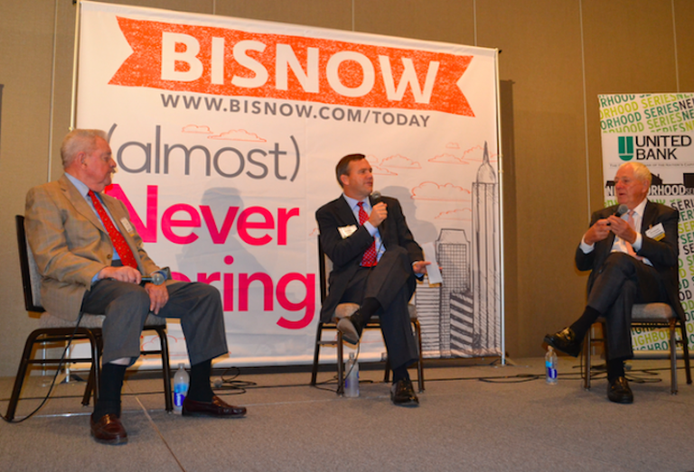 Til Hazel, Jon Peterson and Milt Peterson at a 2015 Bisnow event. 
