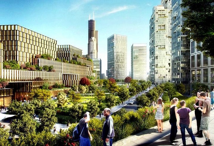 Related Midwest's vision for The 78, its new project that will soon rise on the Near South Side along the Chicago River. 