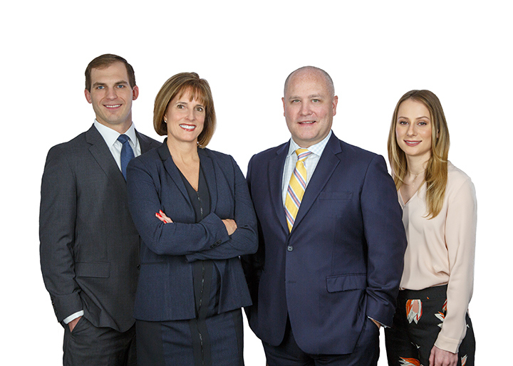 Schierberl Team: Senior Associate Gregory Kosh, Team Lead and executive vice president Michelle Schierberl, her partner senior vice president Donald Ellis and administrative assistant Dayna Neville.