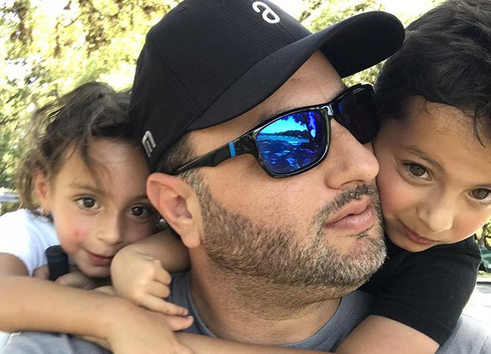 Greg Freedman and his children