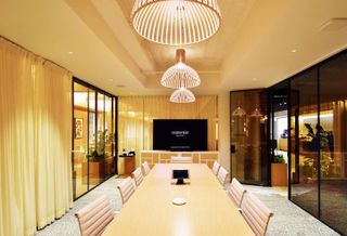 North boardroom at Covene's space at 530 Fifth Ave.