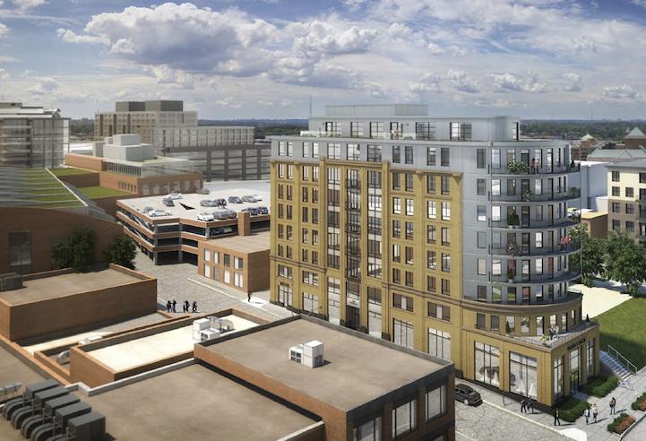 A rendering of the 1109 Congress Ave. NE project as it appeared in J Street's approved PUD application.