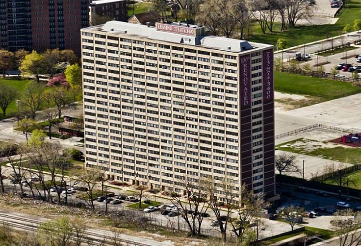 New Englewood Terrace Apartments, a 304-unit, 23-story building at 6425 South Lowe St.