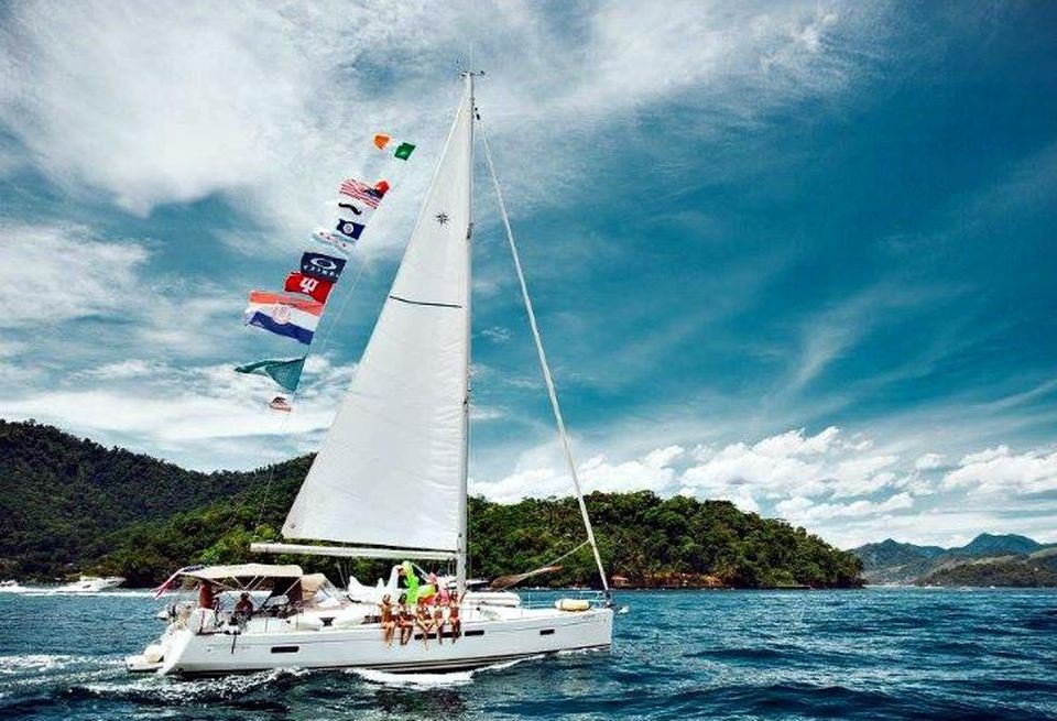CBRE SVP Sara Spicklemire, her husband and friends are sailing off Catalina during Independence Day.