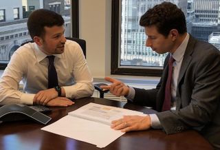 Evan Fiddle and partner Michael Movshovich at CBRE
