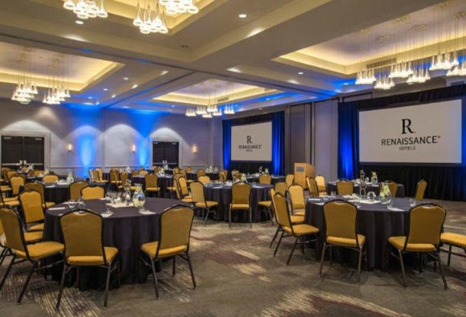 The Renaissance Chicago O'Hare Suites Hotel's renovated ballroom