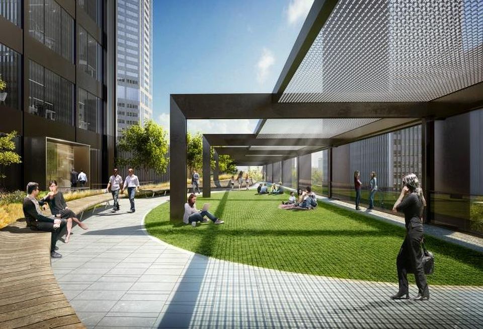 A rendering of Willis Tower's proposed rooftop deck
