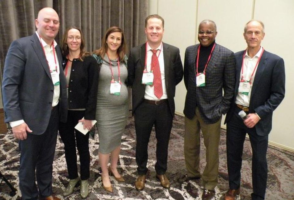 Willis Towers Watson Vice President Charley Cantwell, Gould & Ratner Chair Jessica Lingertat, Fifield Cos. Senior Vice President Erin Spears, John Buck Company Chief Investment Officer Kevin Hites, Ascendance Partners Co-Founder Craig Huffman and HSA Commercial Real Estate CEO Bob Smietana
