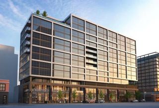 A rendering of Bridgford Foods' proposed redevelopment of its Fulton Market site in Chicago