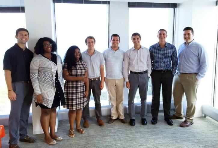 Draper and Kramer Summer 2016 Interns: Brennan Maisch (Ann Arbor, MI, senior, University of Michigan); Taylor Howard (Canton, MI, junior, University of Toledo); Nia Lackland (Chicago, freshman, Clark Atlanta University); D.J. Laux (Hinsdale, senior, Marquette University); Ben Stefani (Willowbrook, junior, University of Illinois Urbana-Champaign); Evan Kozlowski (Carol Stream, junior, Arizona State University); Matthew Stemper (Chicago, junior, University of Illinois Urbana-Champaign); Matt Smith (St. Charles, senior, Indiana University)