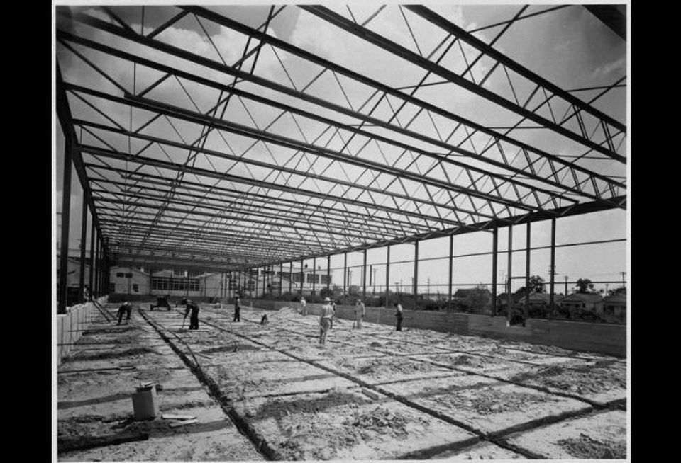 A warehouse and office building under construction in Beaumont, Texas.